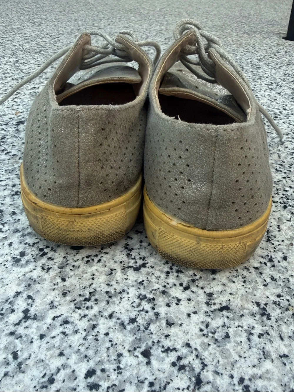 Well Loved Work Silver Shoes